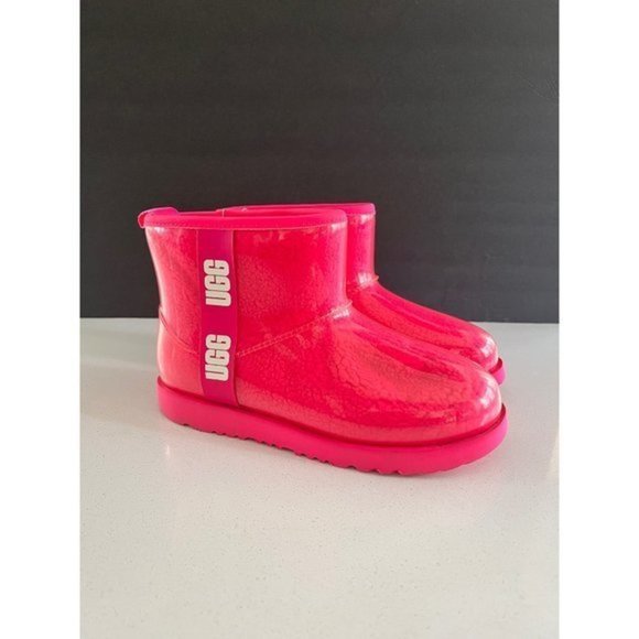 UGG kid's pink Classic short Clear Mini boots size 6/ EUR 38 - Picture 2 of 9
